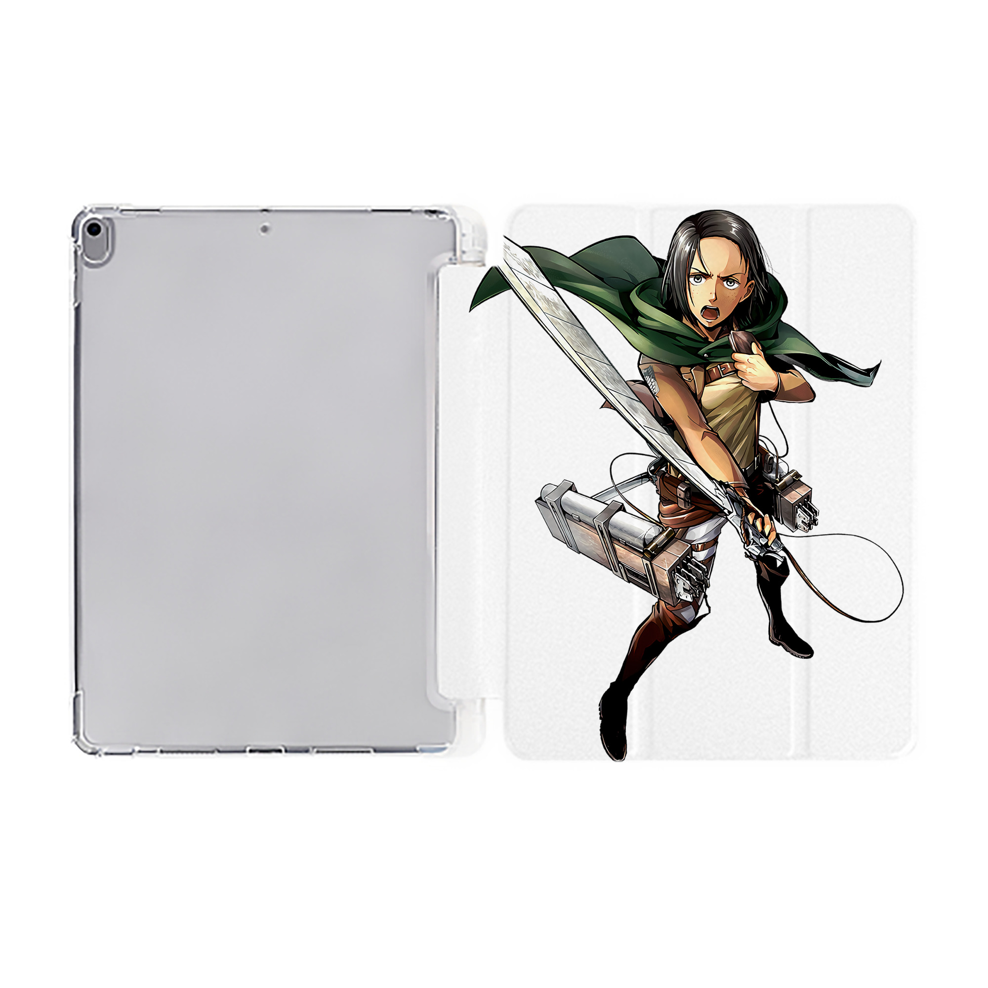 （画像用） 進撃の巨人 Attack on Titan IPad ケース ペン収納付き 三つ折りスタンド PUレザー×シリコン 対応機種9.5/10.5/10.9インチ